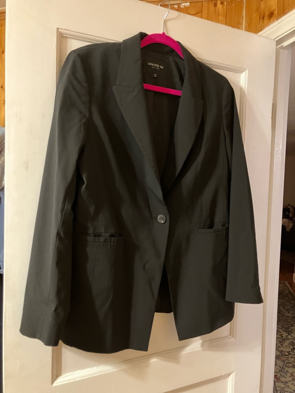 Lafayette 148 New York Black Single-Button Blazer